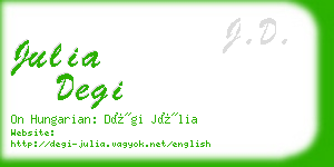 julia degi business card